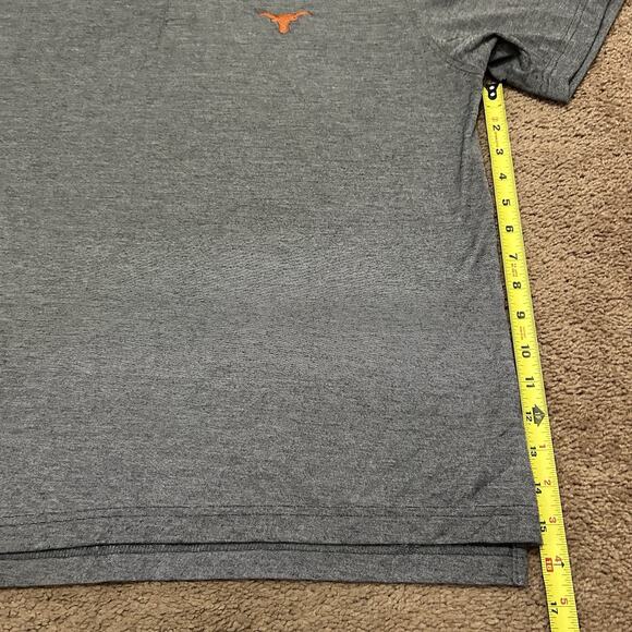 University of Texas UT Forty Acres Longhorns Gray Heather Golf Polo Men’s L - Picture 3 of 6